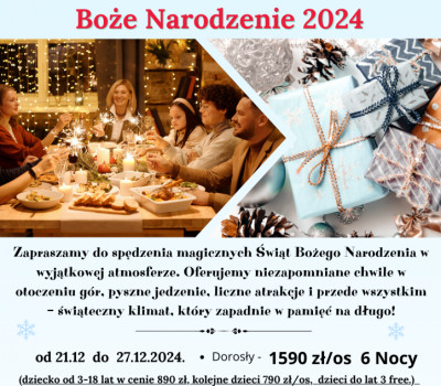 Graniczny Kompleks Rekreacyjno-Wypoczynkowy w miejscowości Zwardoń - Święta i Sylwester