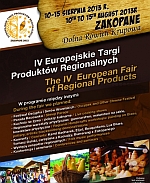 IV Europejskie Targi Produktów Regionalnych 2013 w miejscowości 