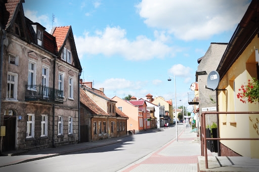 Ulica Michała Kajki w miejscowości Mikołajki