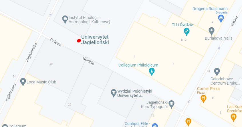 Uniwersytet Jagielloński w Krakowie w miejscowości Kraków