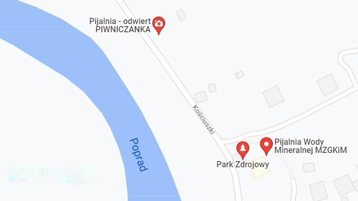 Pijalnia wód mineralnych w Piwnicznej-Zdroju w miejscowości Piwniczna-Zdrój