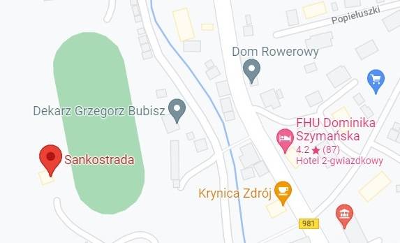 Sankostrada w Krynicy-Zdroju w miejscowości Krynica-Zdrój